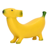 Banana Dog Sculpture Resin Funny Lovely Lightweight Banana Dog Art Decoration for Home Desktop M 13x8cm/5.1x3.1in