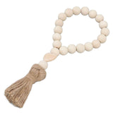 Farmhouse Beads Natural Hand Made DIY Multipurpose Wood Beads Garland with Tassels for Farmhouse Boho Country Decor In Australia - Darrahopens