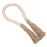 Natural Wood Bead Garland Hand Made Wall Hanging Bead Decoration with Tassels for Gifts Ornaments In Australia - Darrahopens