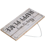 Decorative Wooden Sign Novel Waterproof Table Sign Hanging Decoration with Happy Place for Courtyard In Australia - Darrahopens