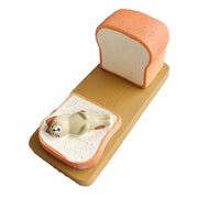 Toast Tablet Stand Holder Resin Cute Fun Desktop Cell Phone Stand Holder for Watching Dramas Square Toast Cat Holder In Australia - Darrahopens