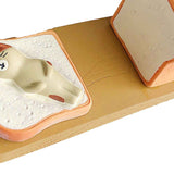 Toast Tablet Stand Holder Resin Cute Fun Desktop Cell Phone Stand Holder for Watching Dramas Square Toast Cat Holder In Australia - Darrahopens