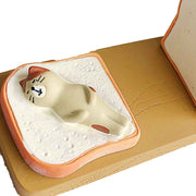 Toast Tablet Stand Holder Resin Cute Fun Desktop Cell Phone Stand Holder for Watching Dramas Square Toast Cat Holder In Australia - Darrahopens