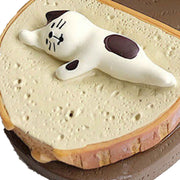 Toast Tablet Stand Holder Resin Cute Fun Desktop Cell Phone Stand Holder for Watching Dramas Round Toast Cat Holder In Australia - Darrahopens