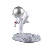 Cute Cartoon Cell Phone Stand Synthetic Resin Desktop Astronaut Ornament for Home Office Car Decor Kung Fu Astronaut Cell Phone Bracket (Silver) In Australia - Darrahopens