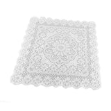 Lace Tablecloth Hollow Pattern Soft Comfortable Simple Lace Decorative Background Cloth for Home Cafe White Lace 60x60cm In Australia - Darrahopens