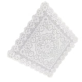 Lace Tablecloth Hollow Pattern Soft Comfortable Simple Lace Decorative Background Cloth for Home Cafe White Lace 60x60cm