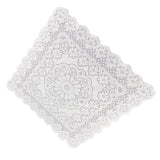 Lace Tablecloth Hollow Pattern Soft Comfortable Simple Lace Decorative Background Cloth for Home Cafe White Lace 60x60cm