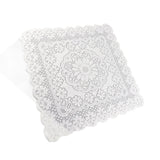 Lace Tablecloth Hollow Pattern Soft Comfortable Simple Lace Decorative Background Cloth for Home Cafe White Lace 60x60cm