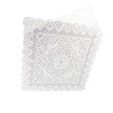 Lace Tablecloth Hollow Pattern Soft Comfortable Simple Lace Decorative Background Cloth for Home Cafe White Lace 60x60cm