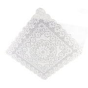 Lace Tablecloth Hollow Pattern Soft Comfortable Simple Lace Decorative Background Cloth for Home Cafe White Lace 60x60cm