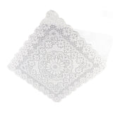 Lace Tablecloth Hollow Pattern Soft Comfortable Simple Lace Decorative Background Cloth for Home Cafe White Lace 60x60cm