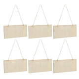 6pcs Blank Wooden Plaque Rectangle Decorative DIY Unfinished Wood Sign with Holes for Coffee Shop In Australia - Darrahopens