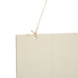 6pcs Blank Wooden Plaque Rectangle Decorative DIY Unfinished Wood Sign with Holes for Coffee Shop