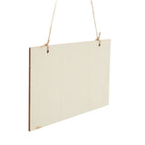 6pcs Blank Wooden Plaque Rectangle Decorative DIY Unfinished Wood Sign with Holes for Coffee Shop