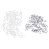 2 Packs Wooden Fish Decoration Good Decoration White Silver Fish Confetti for Christening Decoration Communion In Australia - Darrahopens