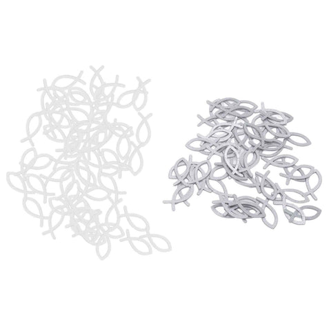 2 Packs Wooden Fish Decoration Good Decoration White Silver Fish Confetti for Christening Decoration Communion In Australia - Darrahopens