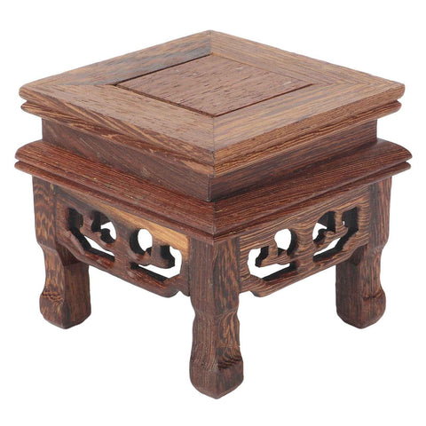 Wooden Display Stand Squared Stable Retro Style Durable Wood Widely Used Wooden Riser for Plant Teapot Jewelry In Australia - Darrahopens