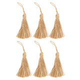6Pcs Natural Jute Tassels Simple Rustic Style Natural Jute Widely Used Bookmark Tassels for Jewelry Curtain Craft In Australia - Darrahopens
