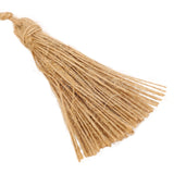 6Pcs Natural Jute Tassels Simple Rustic Style Natural Jute Widely Used Bookmark Tassels for Jewelry Curtain Craft