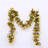 Artificial Roses Foliage Garland Hanging Guide Plastic Flower Vine Suspended Ceiling Decoration Champagne In Australia - Darrahopens
