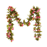 Artificial Roses Foliage Garland Hanging Guide Plastic Flower Vine Suspended Ceiling Decoration Pink In Australia - Darrahopens