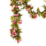 Artificial Roses Foliage Garland Hanging Guide Plastic Flower Vine Suspended Ceiling Decoration Pink In Australia - Darrahopens