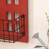 Wall Storage Shelves Hand Made Wood House Shape Wall Mounted Shelf for Bedroom Living Room Red In Australia - Darrahopens