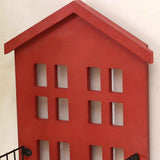 Wall Storage Shelves Hand Made Wood House Shape Wall Mounted Shelf for Bedroom Living Room Red In Australia - Darrahopens