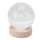Crystal Ball Night Light Wired Button Switch Round 3D Decorative Crystal Ball with Base for Home Galactic System Warm Light In Australia - Darrahopens