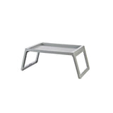 Laptop Bed Desk PP Folding Simple Downward Grooved Design Lap Desk Bed Table with Charging Hole for Bedroom Dorm Grey 68x35.8x27.5cm In Australia - Darrahopens