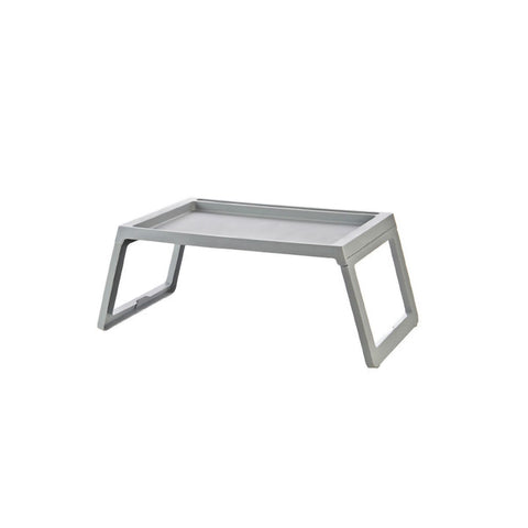 Laptop Bed Desk PP Folding Simple Downward Grooved Design Lap Desk Bed Table with Charging Hole for Bedroom Dorm Grey 68x35.8x27.5cm In Australia - Darrahopens