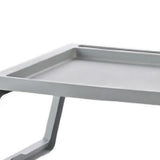 Laptop Bed Desk PP Folding Simple Downward Grooved Design Lap Desk Bed Table with Charging Hole for Bedroom Dorm Grey 68x35.8x27.5cm In Australia - Darrahopens