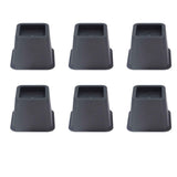 6Pcs 3 Inch Trapezoid Furniture Risers Sofa Leg Pads for Bed Table Cabinet Sofa Feet Black In Australia - Darrahopens