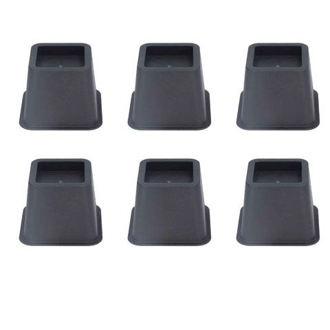 6Pcs 3 Inch Trapezoid Furniture Risers Sofa Leg Pads for Bed Table Cabinet Sofa Feet Black In Australia - Darrahopens