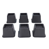 6Pcs 3 Inch Trapezoid Furniture Risers Sofa Leg Pads for Bed Table Cabinet Sofa Feet Black In Australia - Darrahopens