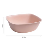 Household Plastic Wash Basin Dormitory Cute Square Laundry Basin Washbasin for Dishing Small Pink