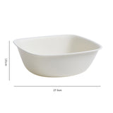 Household Plastic Wash Basin Dormitory Cute Square Laundry Basin Washbasin for Dishing Small White