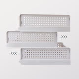 Stackable Storage Basket Plastic Large Open Drawer Wardrobe Cloth Container for Bedroom Living Room Offwhite