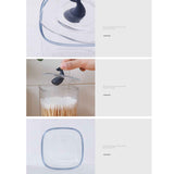 Bathroom Containers Multifunction Transparent Cotton Swabs Storage Canister with Lid for Home Whale In Australia - Darrahopens