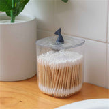 Bathroom Containers Multifunction Transparent Cotton Swabs Storage Canister with Lid for Home Whale In Australia - Darrahopens