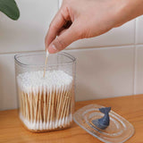 Bathroom Containers Multifunction Transparent Cotton Swabs Storage Canister with Lid for Home Whale In Australia - Darrahopens