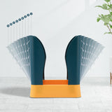 Plastic Garbage Can Expandable Trash Bag Holder Large Capacity for Kitchen Bathroom Blue and Yellow