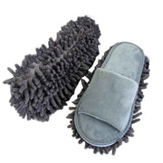 Floor Slippers Lazy Open Toed Mop Slipper Home Use Soft Pure Color Cleaning Slipper Grey M 39-41 In Australia - Darrahopens