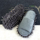 Floor Slippers Lazy Open Toed Mop Slipper Home Use Soft Pure Color Cleaning Slipper Grey M 39-41 In Australia - Darrahopens