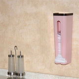 2PCS Wall Mounted Garbage Bag Storage Rack Back Adhesive Organizer Professional for Kitchen Pink 31x10x10cm / 12.2x3.9x3.9in In Australia - Darrahopens