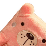 Flannel Blanket Cute Animal Shape Soft Skin Friendly Portable Nap Blanket for Sofa Bed Office Dormitory Pink Bear 80x100cm / 31.5x39.4in In Australia - Darrahopens