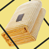 Air Conditioner Quilt Double Sided Soft Comfortable Cat Feeling Cut Flowers Portable Summer Cool Blanket for Office Sofa lemon Yellow 70x100cm/27.6x39.4in In Australia - Darrahopens
