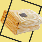 Air Conditioner Quilt Double Sided Soft Comfortable Cat Feeling Cut Flowers Portable Summer Cool Blanket for Office Sofa lemon Yellow 70x100cm/27.6x39.4in In Australia - Darrahopens