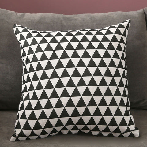 Home Pillow Case Sofa Cushion Accessories Linen Nordic Style Daily Use Home Textiles Black Triangle 45x45 In Australia - Darrahopens